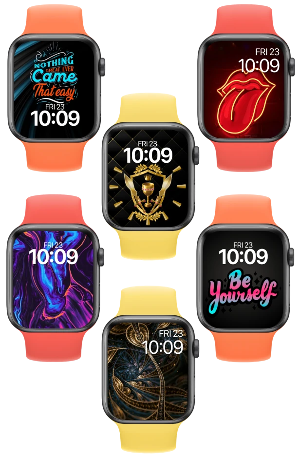 Watch palette with cool watch faces